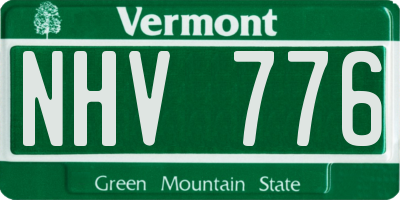 VT license plate NHV776
