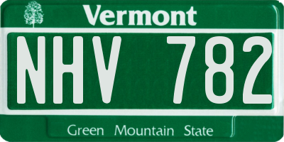 VT license plate NHV782