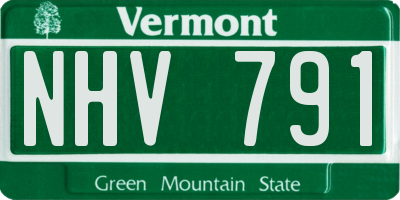 VT license plate NHV791