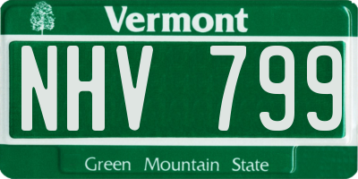 VT license plate NHV799