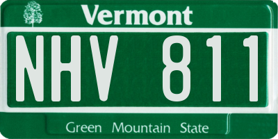 VT license plate NHV811