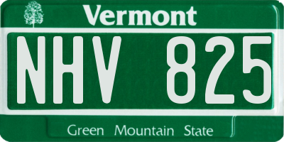 VT license plate NHV825
