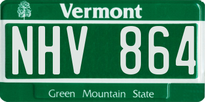 VT license plate NHV864