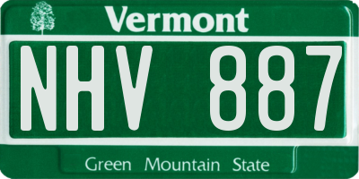 VT license plate NHV887