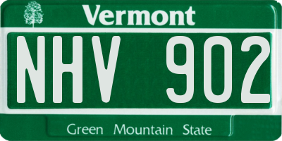 VT license plate NHV902