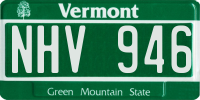 VT license plate NHV946