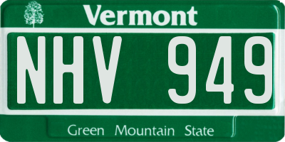 VT license plate NHV949