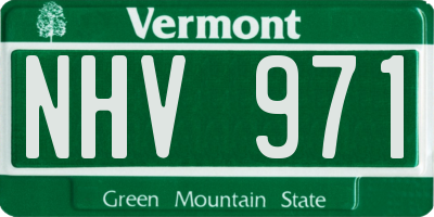 VT license plate NHV971