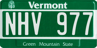 VT license plate NHV977