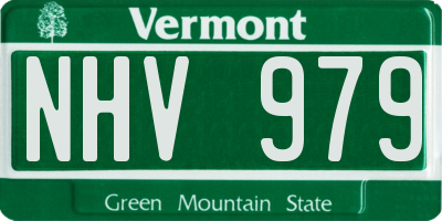VT license plate NHV979