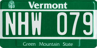 VT license plate NHW079