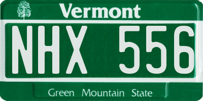 VT license plate NHX556