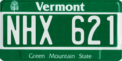 VT license plate NHX621