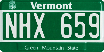 VT license plate NHX659