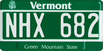VT license plate NHX682