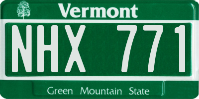 VT license plate NHX771