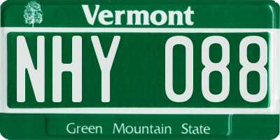 VT license plate NHY088