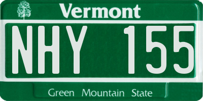 VT license plate NHY155