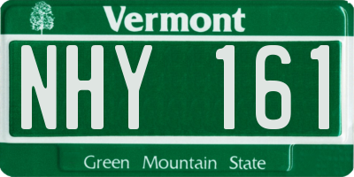 VT license plate NHY161