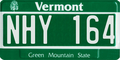 VT license plate NHY164