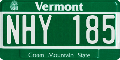 VT license plate NHY185