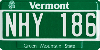 VT license plate NHY186