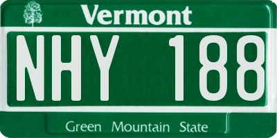 VT license plate NHY188