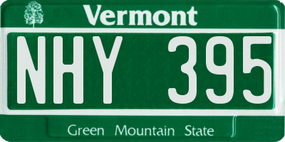 VT license plate NHY395