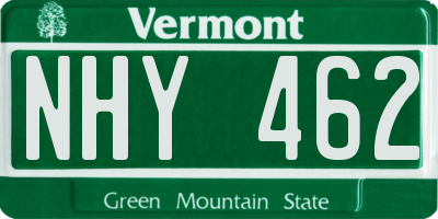 VT license plate NHY462