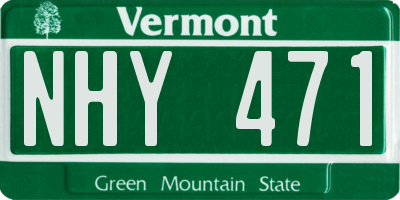 VT license plate NHY471
