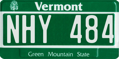 VT license plate NHY484