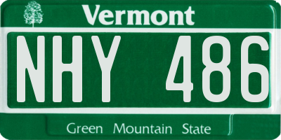 VT license plate NHY486