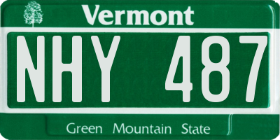 VT license plate NHY487