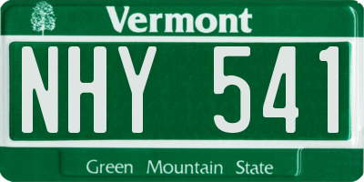 VT license plate NHY541