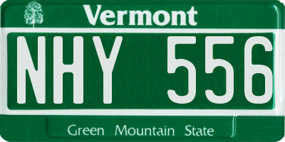 VT license plate NHY556