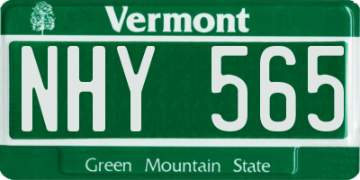 VT license plate NHY565