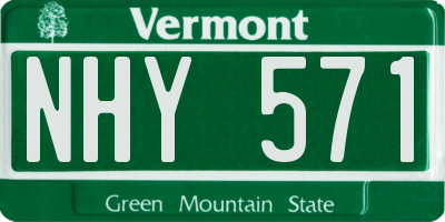 VT license plate NHY571