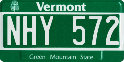 VT license plate NHY572