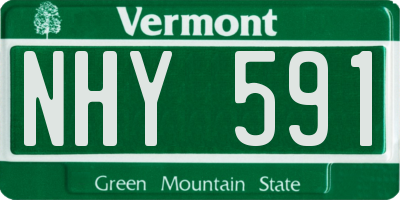 VT license plate NHY591
