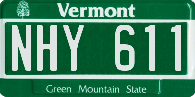 VT license plate NHY611