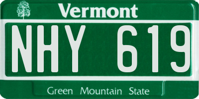 VT license plate NHY619