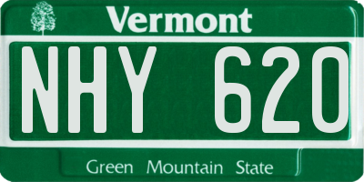 VT license plate NHY620