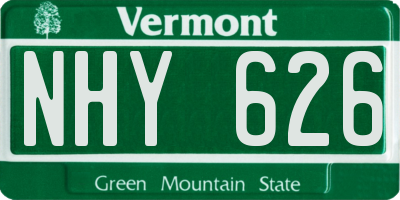 VT license plate NHY626