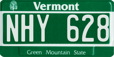 VT license plate NHY628