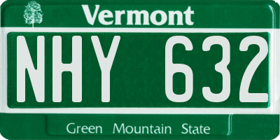 VT license plate NHY632