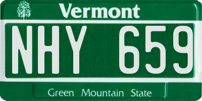 VT license plate NHY659