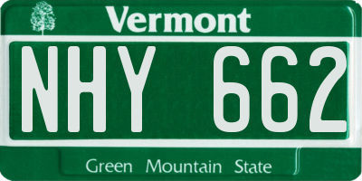 VT license plate NHY662