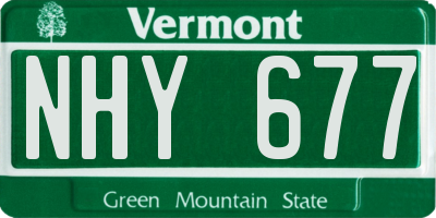 VT license plate NHY677