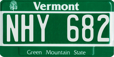 VT license plate NHY682