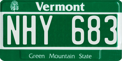 VT license plate NHY683